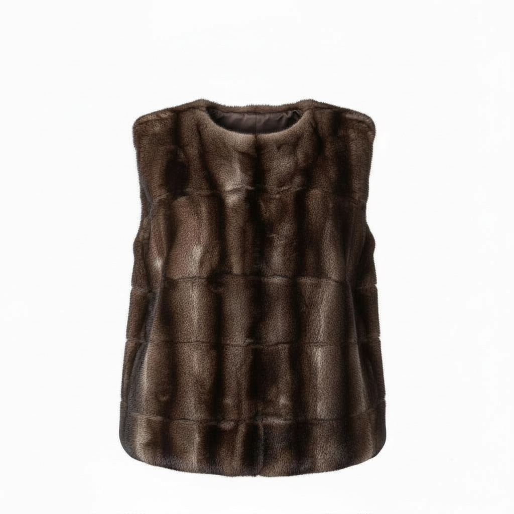 Plastron eco-fourrure vison gris 🇫🇷