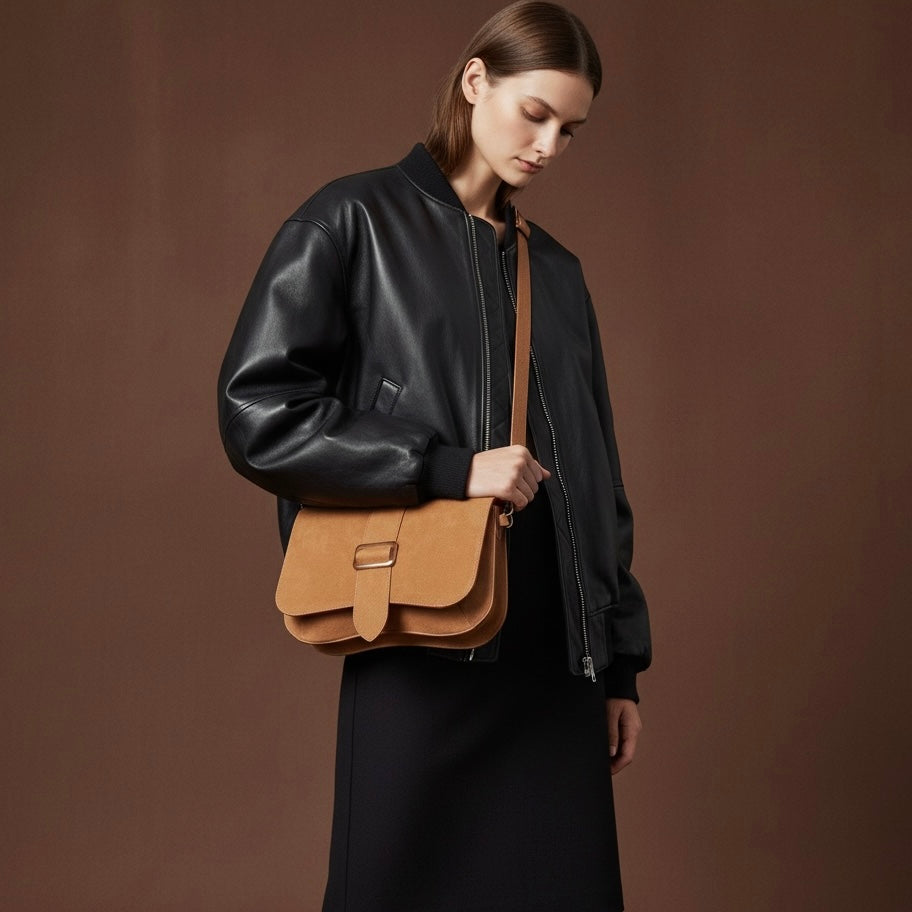 SAC BABY DOUBLE THARA NUBUCK CAMEL