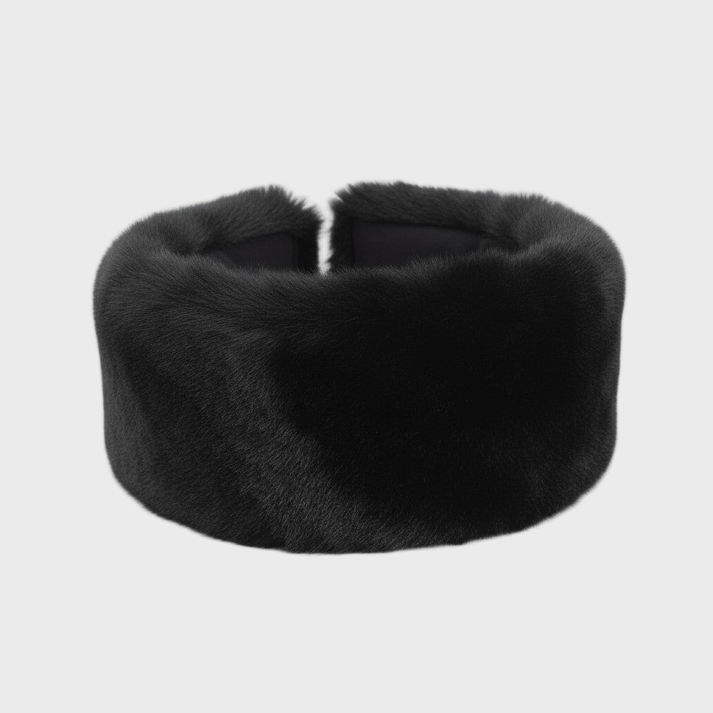 BANDEAU ECO-FOURRURE RENARD NOIR