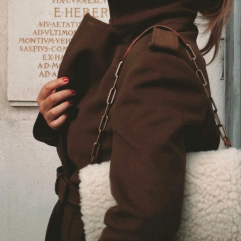 BANDOULIÈRE CHAINE COURTE CAMEL/ANTIC