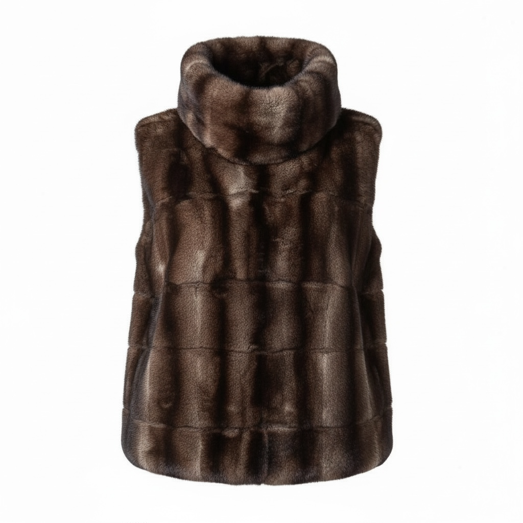 Plastron eco-fourrure vison gris 🇫🇷